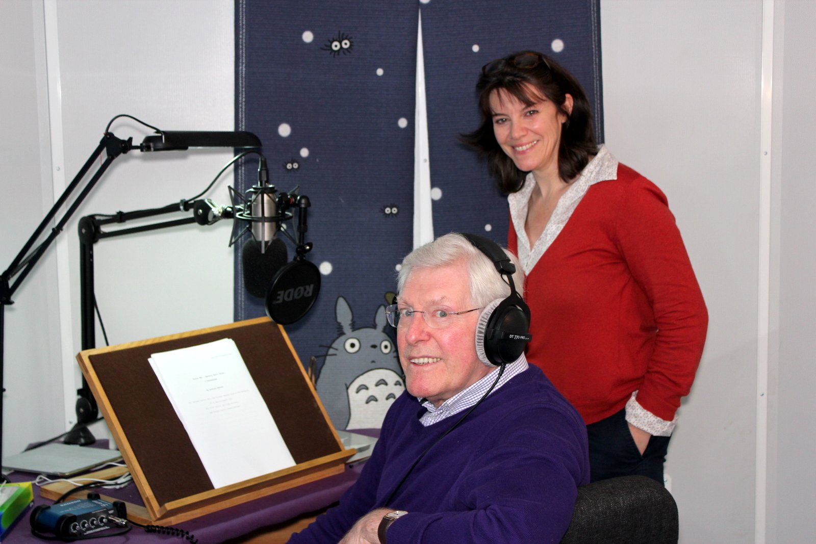 Lisa Bowerman (director) with Peter Purves (Steven Taylor)